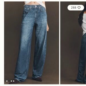 Rag & Bone Miramar Knit High-Rise Wide-Leg Jeans.